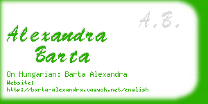 alexandra barta business card